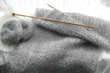 Вязание спицами из мохера